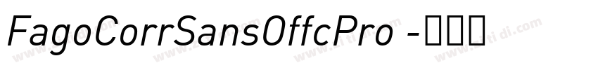 FagoCorrSansOffcPro 字体转换